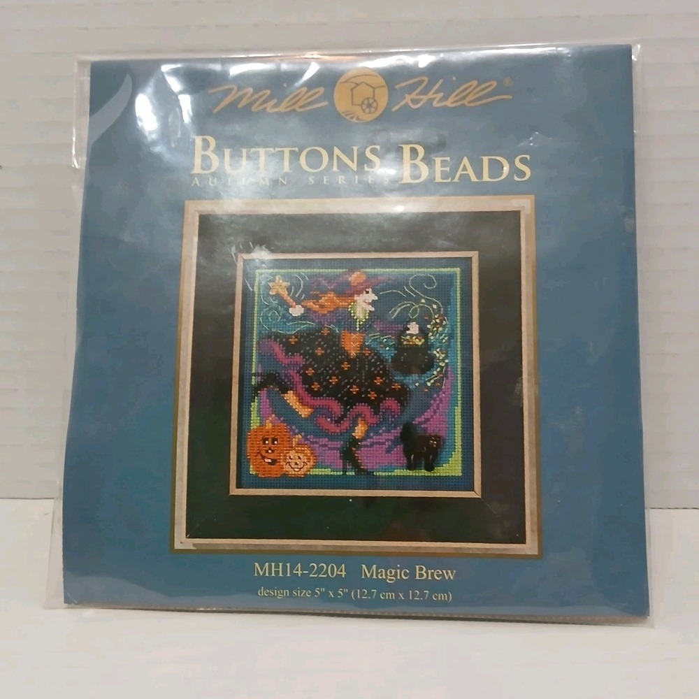 Mill Hill Magic Brew Cross Stitch Kit Buttons & Beads Halloween MH14-2204